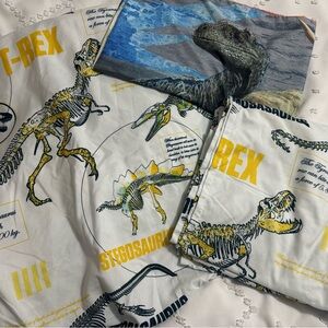 Dinosaur Print Bedding Set with Yellow Accents
